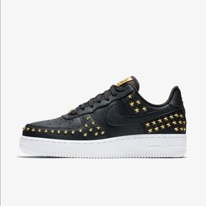 Nike Air Force One ‘07 XX Star Studded Black and Gold